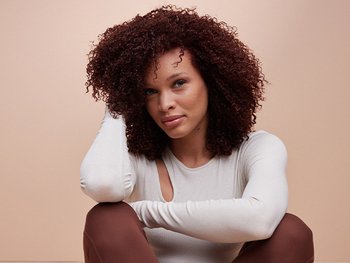 Meditation image of model