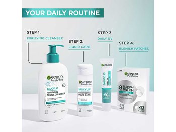 spot prone skin routine with Garnier