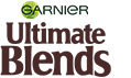 Garnier logo on top of Ultimate Blends logo
