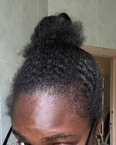 Shiny, healthy hair.