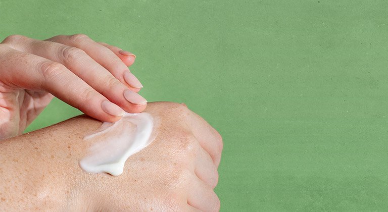 Organic Skincare product on hand medium