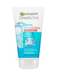 Pure Active 3 In 1 Wash Scrub Mask Skin Care Garnier