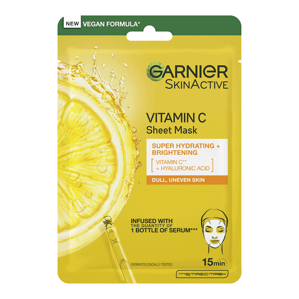 Vitamin C Sheet Mask for Glowing & Smooth Skin Garnier UK