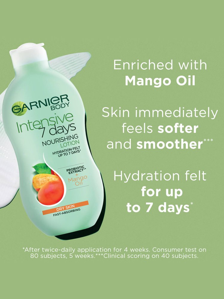 Garnier Intensive 7 Days Mango Oil Body Lotion Body Care Garnier
