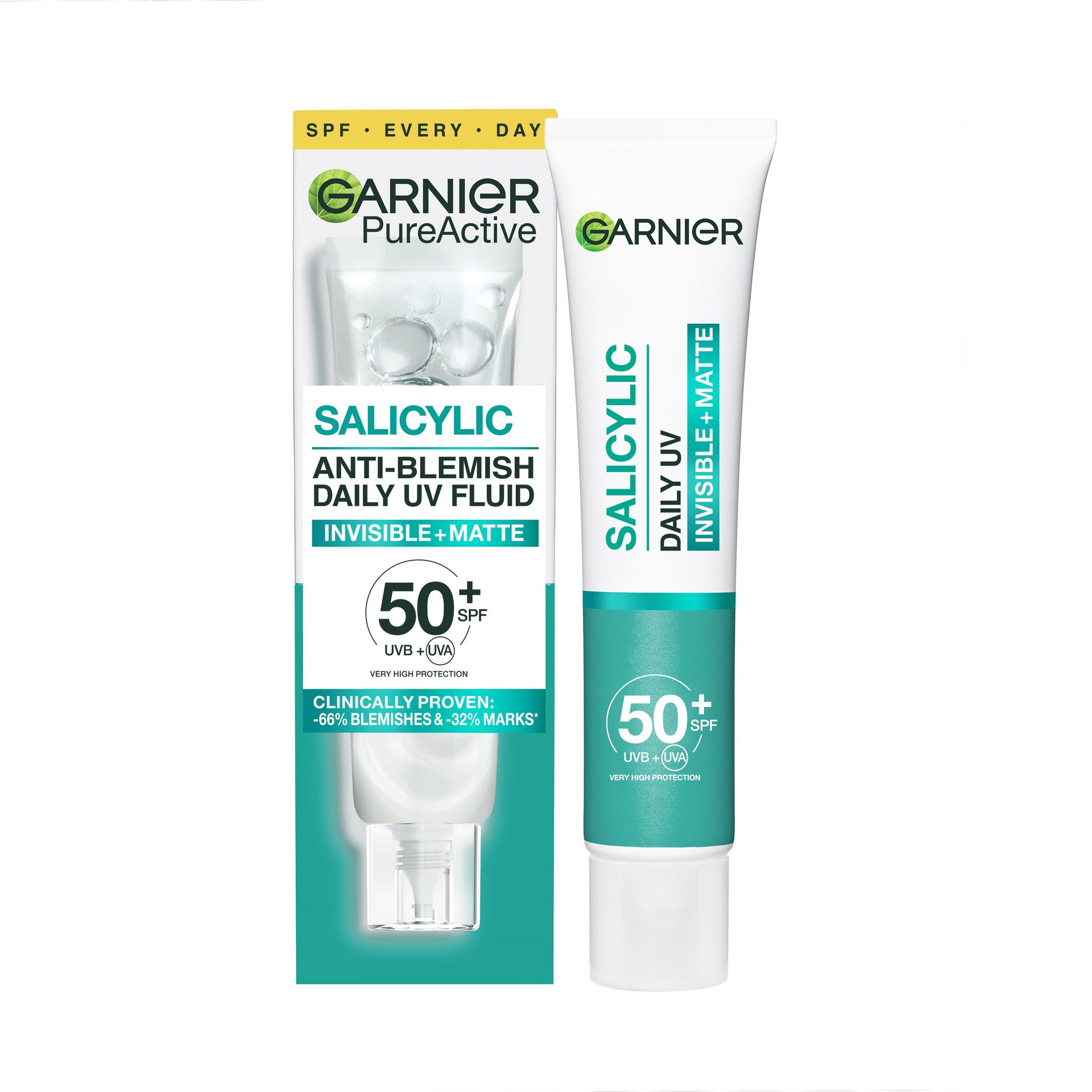 Garnier Pure Active Salicylic Anti-Imperfection Daily UV Fluid  SPF 50+ Very High Protection 40ml 