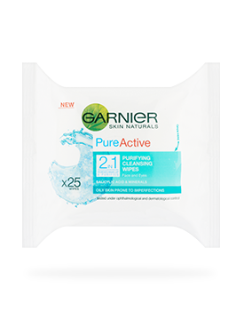 Garnier Pure 2 in 1 Wipes