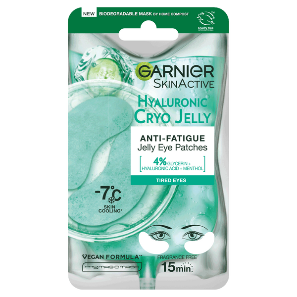 Cryo Jelly AntiFatigue Hyaluronic Acid Jelly Eye Patches Garnier UK