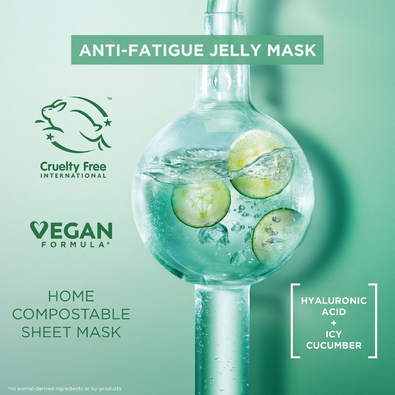 Cryo Jelly AntiFatigue Hyaluronic Acid Jelly Sheet Mask Garnier UK