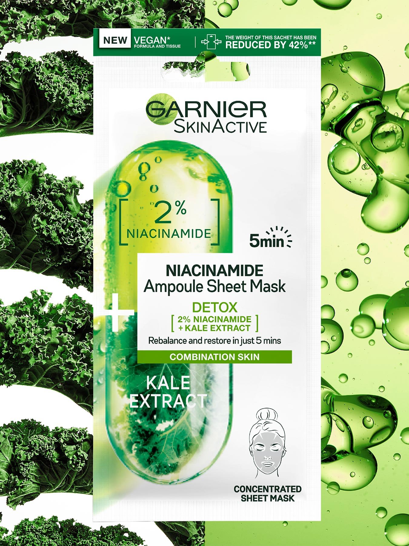 Garnier SkinActive Niacinamide Detox Ampoule Sheet Mask