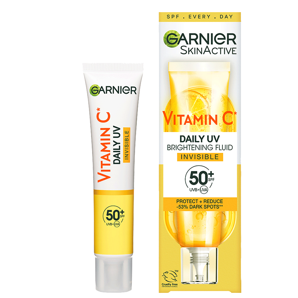 Vitamin C Daily UV Brightening Invisible Fluid SPF50 Garnier UK Vitamin C Daily UV Brightening Invisible Fluid SPF50 Garnier UK