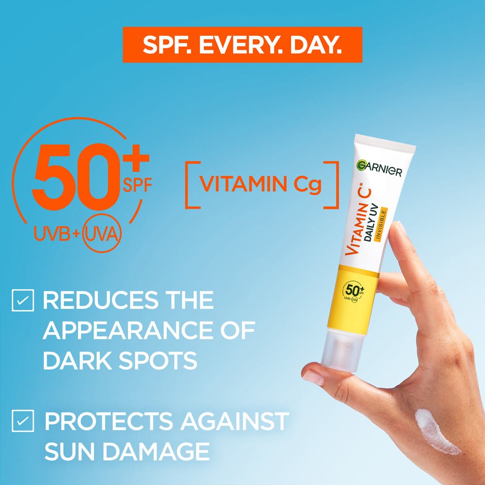 Vitamin C Daily UV Brightening Invisible Fluid SPF50 Garnier UK Vitamin C Daily UV Brightening Invisible Fluid SPF50 Garnier UK