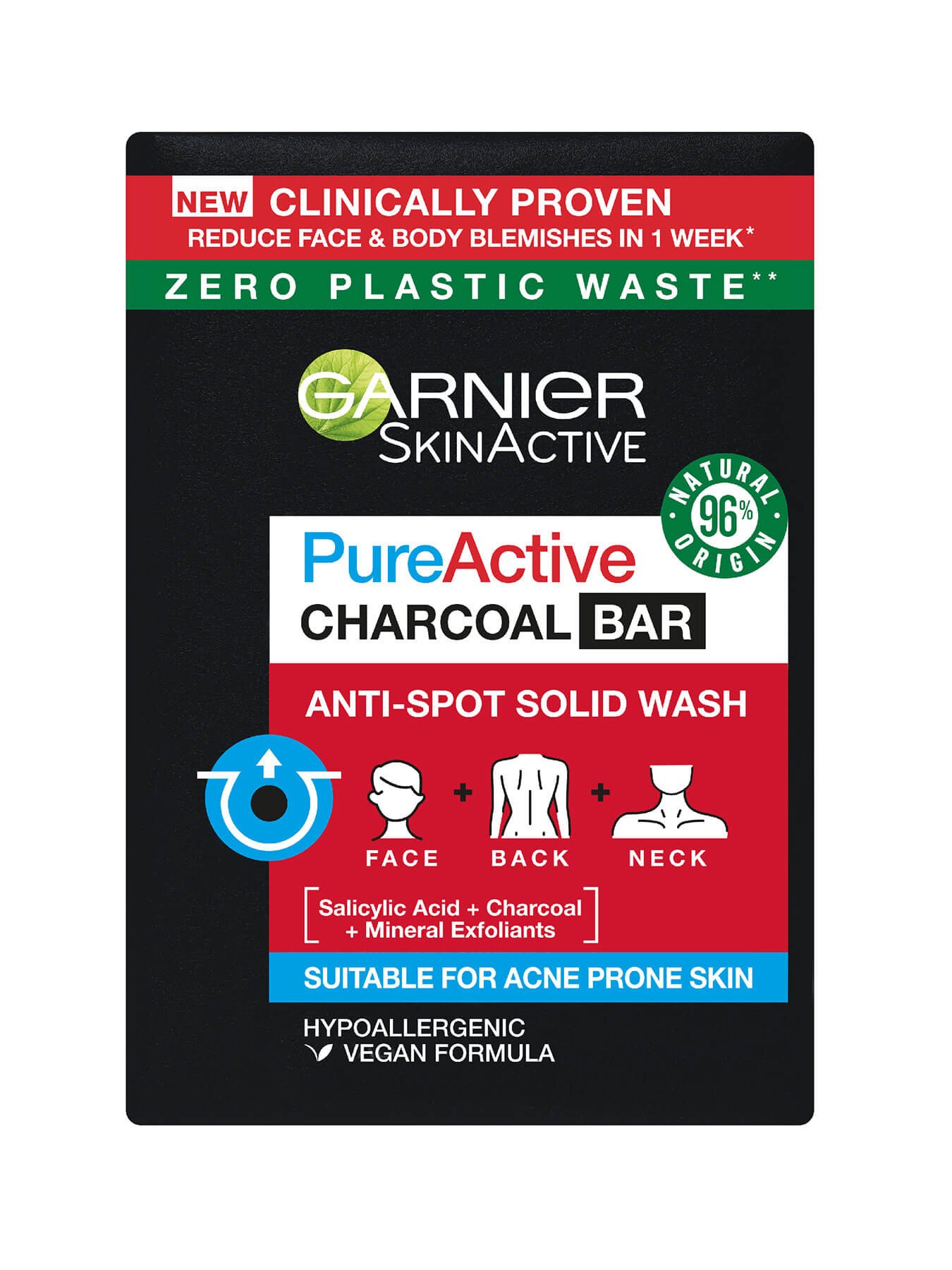 Garnier Pure Active Charcoal Bar Front of Pack