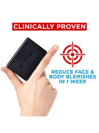 Garnier Pure Active Charcoal Bar with clinically proven label and target icon