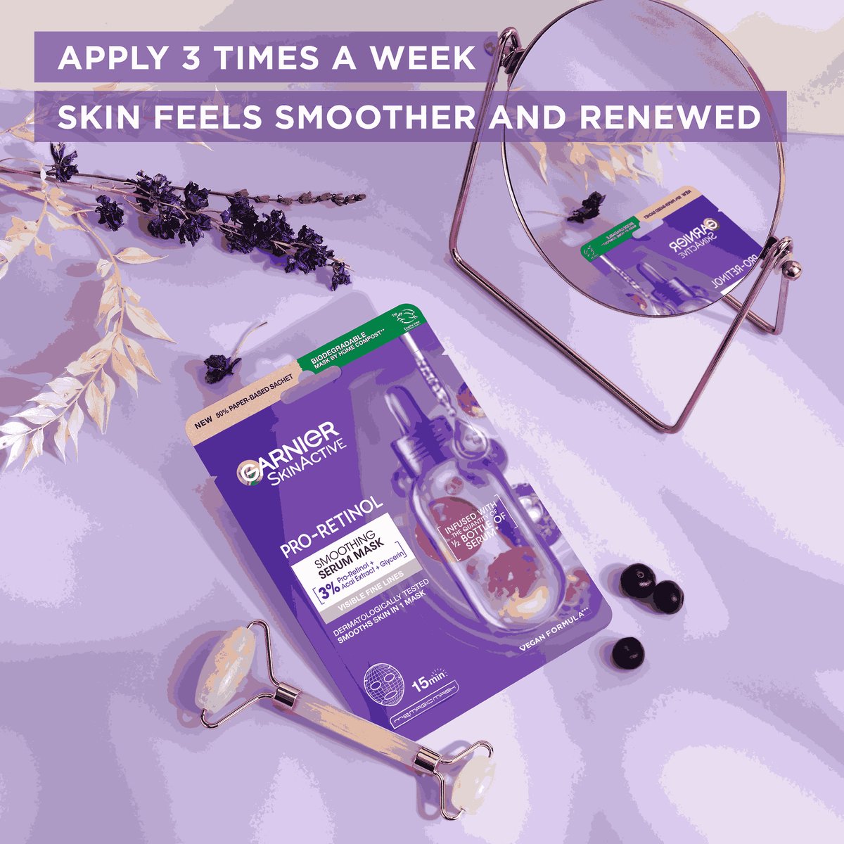 Pro Retinol Smoothing Sheet Mask for Fine Lines | Garnier UK