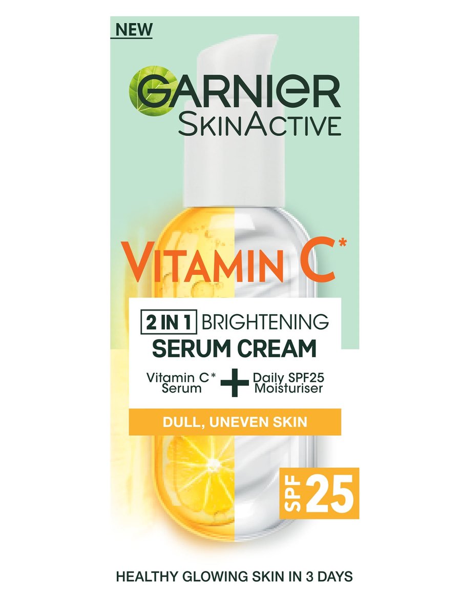 Vitamin C 2 in 1 Brightening Serum with SPF 25 Garnier UK