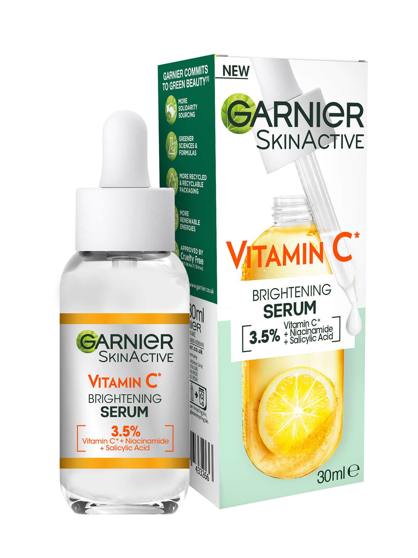 Vitamin c Serum Packshot with packaging box