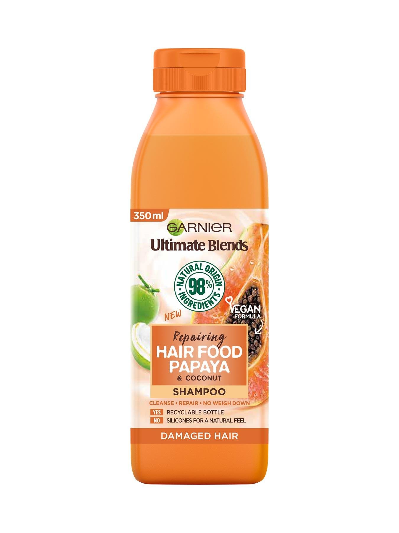Papaya Hair Food Shampoo Ultimate Blends Garnier