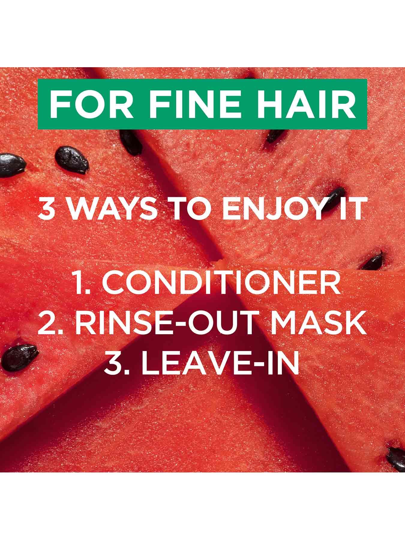 hair food benefits for fine hair using watermelon 3-in-1 mask
