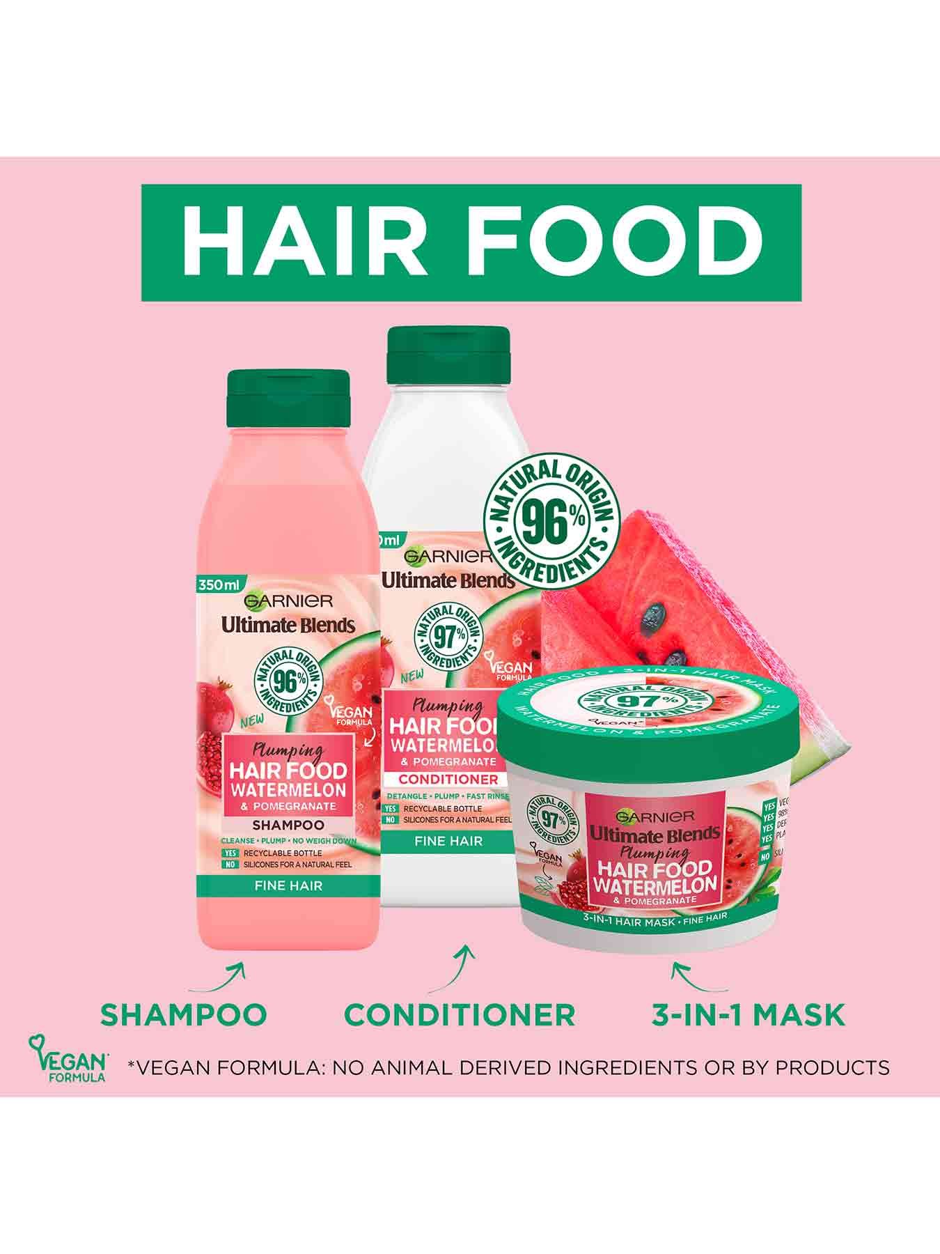 Hair Food watermelon range of mask, shampoo and conditioner