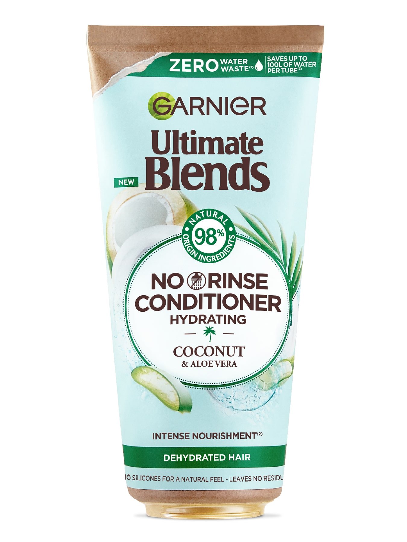 Garnier Ultimate Blends Coconut Hydrating No Rinse Conditioner with Aloe Vera for Dehydrated Hair