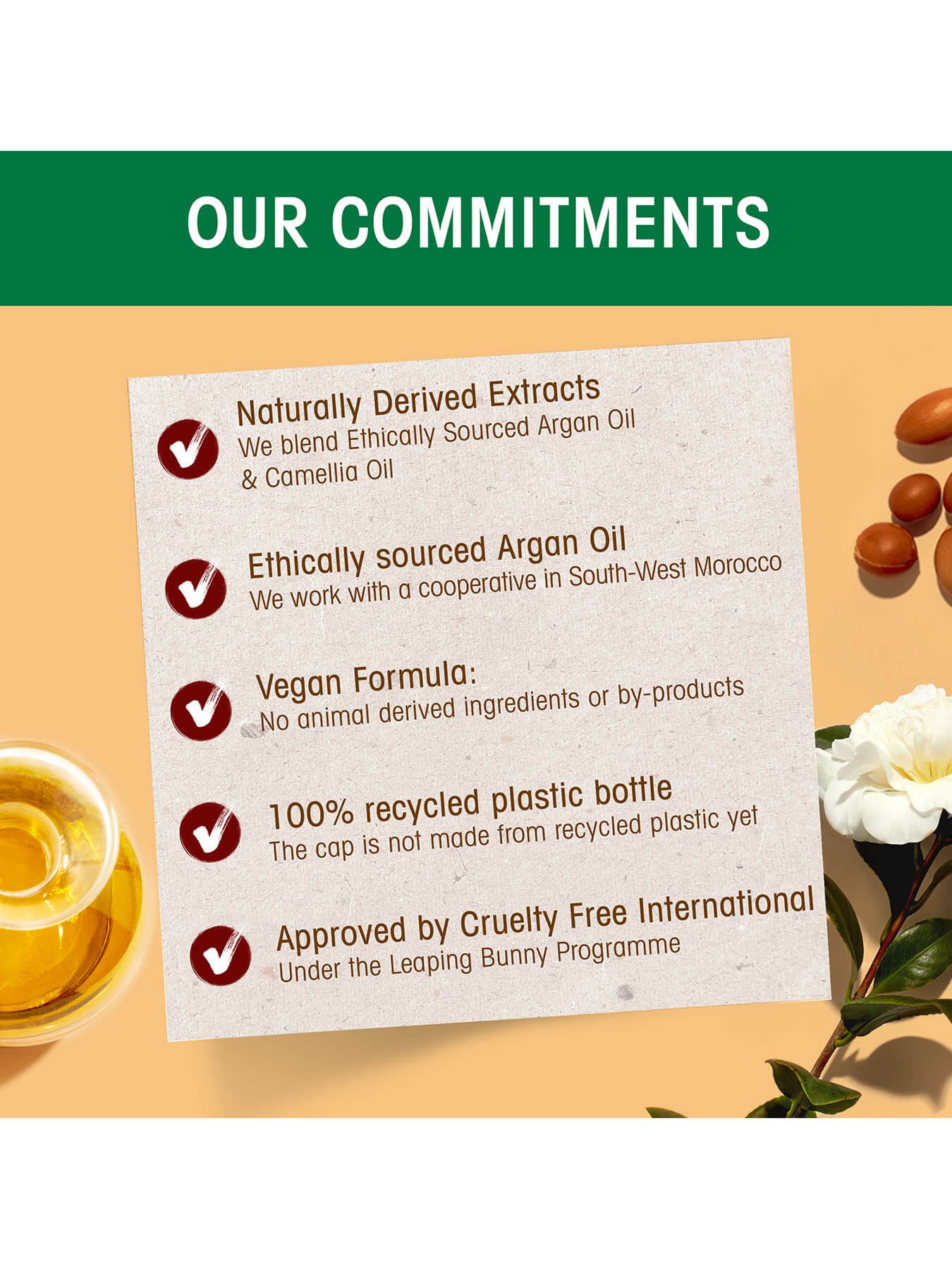 Ultimate Blends Argan Oil our commitments