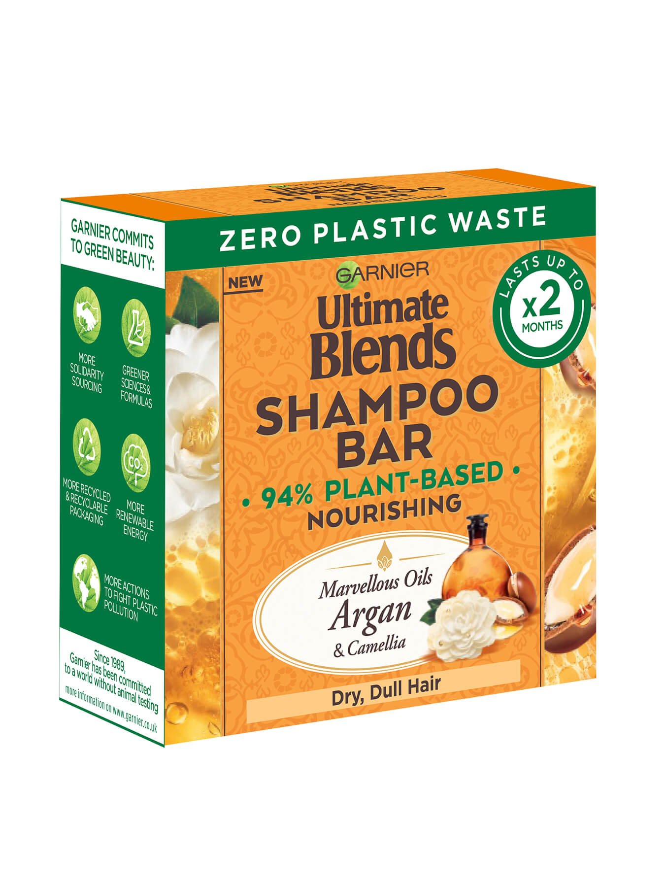 Garnier Ultimate Blends Marvellous Oils Nourishing Shampoo Bar for Dull Hair
