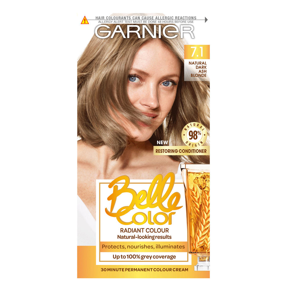Belle Color 7.1 - Natural Dark Ash Blonde Home Hair Dye