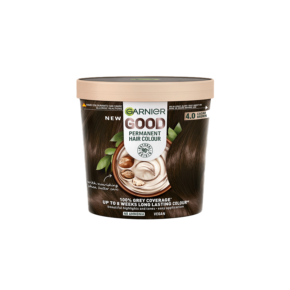 Garnier GOOD Permanent Hair Dye, Shade 4.0 Cacao Brown