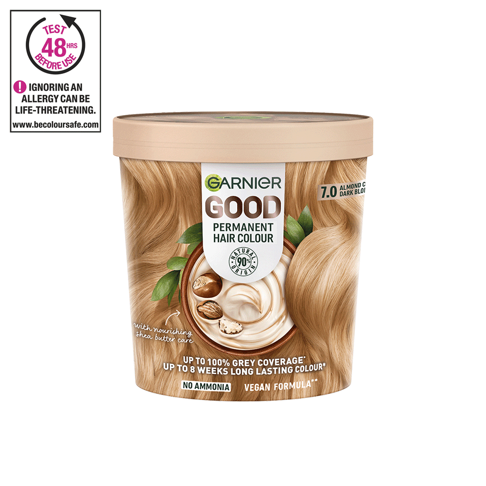 Garnier GOOD Permanent Hair Dye  7.0 Almond Creme Dark Blonde