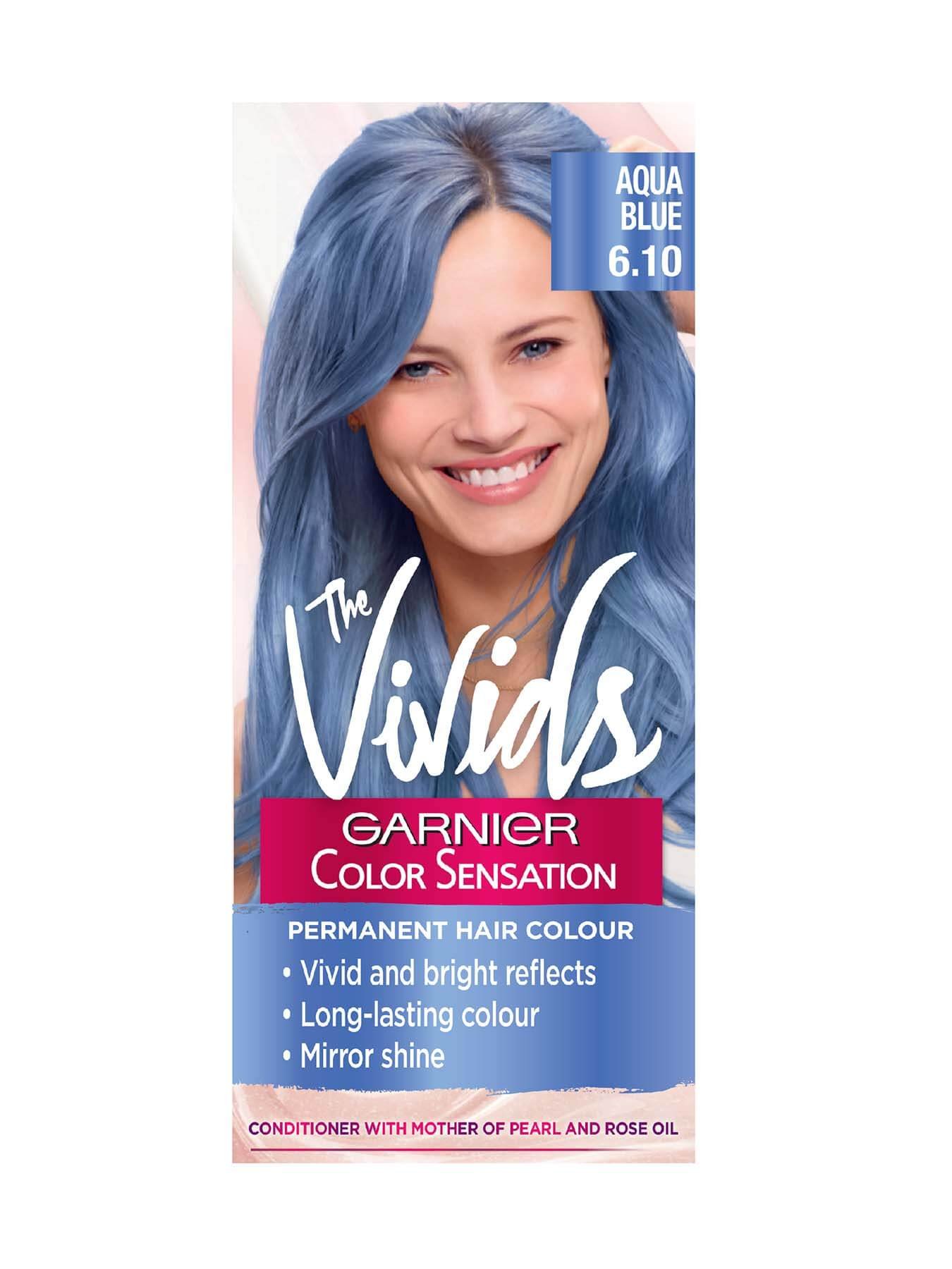 Aqua Blue Hair Dye | Color Sensation Vivids | Garnier Aqua Blue Hair Dye | Color Sensation Vivids | Garnier