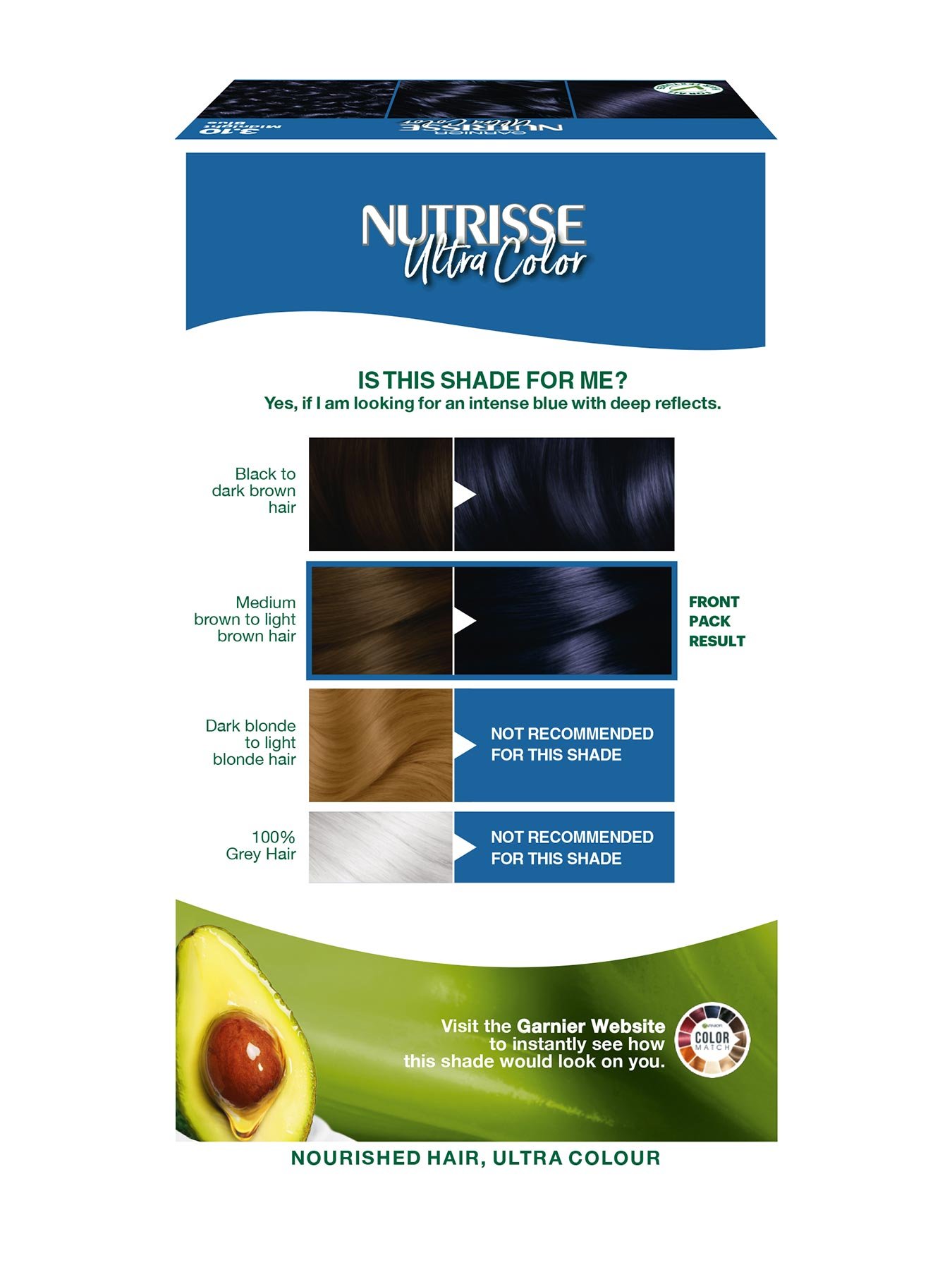Midnight Blue Hair Dye | Nutrisse Ultra Color | Garnier