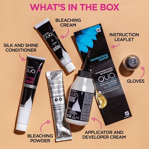 Garnier Olia bleach what's in the box