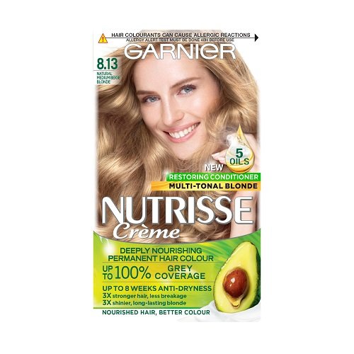 Garnier Nutrisse 8.13 Medium Beige Blonde Permanent Hair Dye