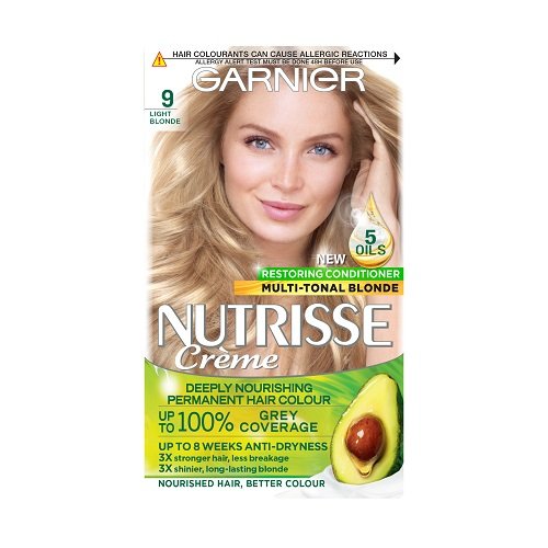 Garnier Nutrisse 9 Light Blonde Permanent Home Hair Dye