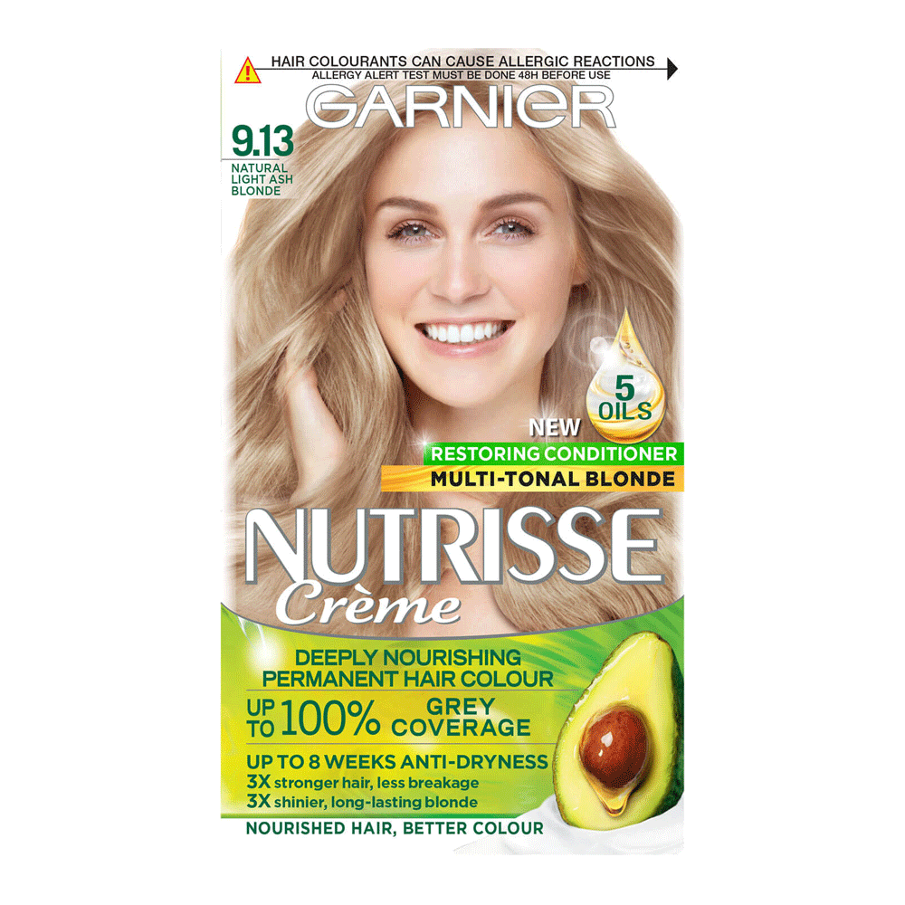 Garnier Nutrisse 9.13 Light Ash Blonde Permanent Hair Dye