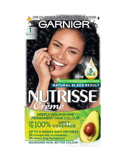 Garnier Nutrisse 1 Black Permanent Hair Dye