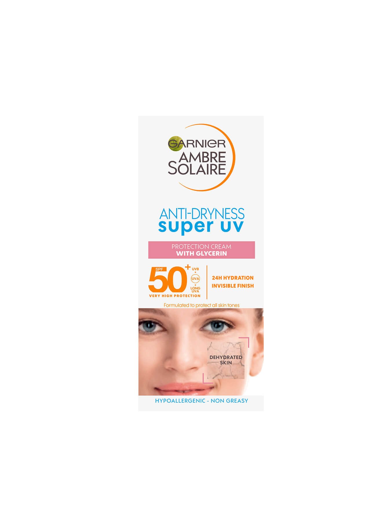 Garnier Ambre Solaire Anti Dryness Face Protection Cream SPF50+ 50ml