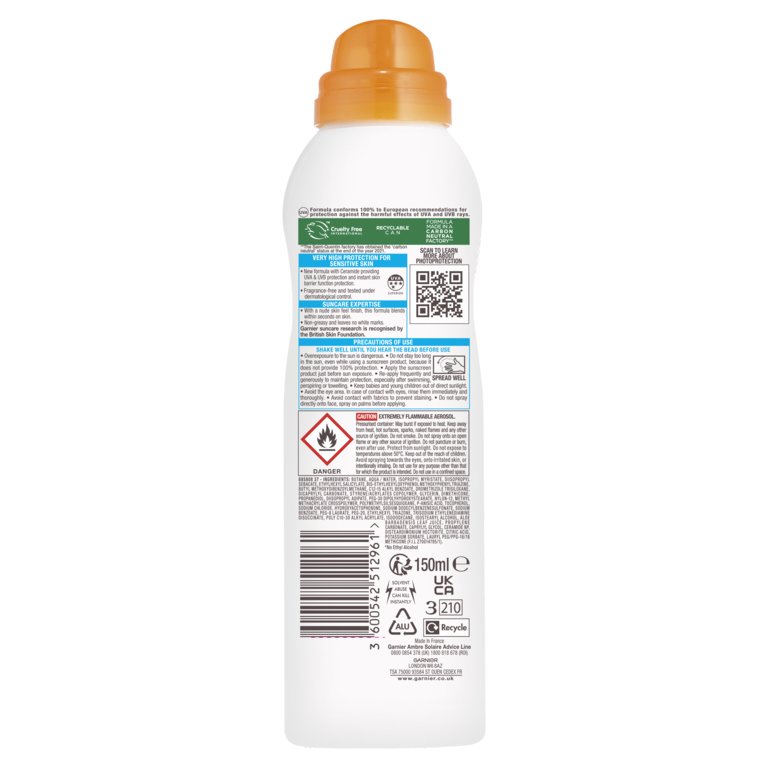 SPF 50+ Sensitive Advanced Dry Mist Sun Spray Ambre Solaire Sensitive