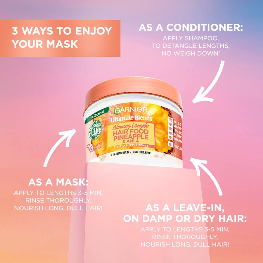 Pineapple & Amla Hair Food Mask for Dull Hair Garnier UK