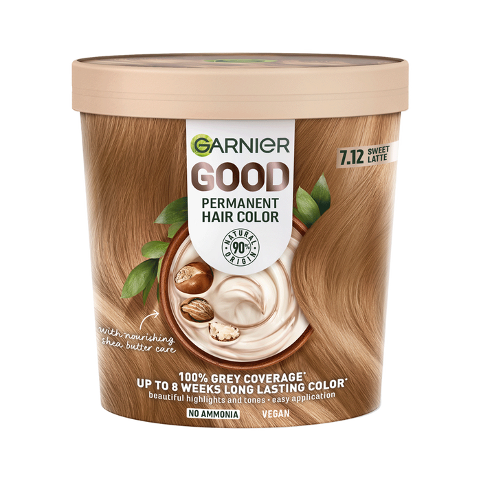 Garnier GOOD Permanent Hair Dye, 7.12 Sweet Latte GOOD