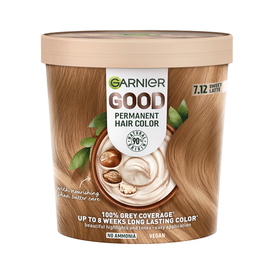 Garnier GOOD Permanent Hair Dye, 7.12 Sweet Latte GOOD