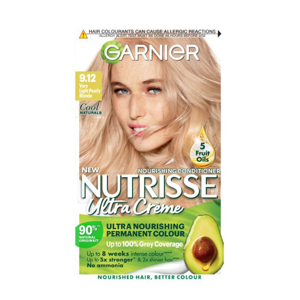 Garnier Nutrisse Ultra Crème Very Light Pearly Blonde 9.12 Permanent Hair Dye