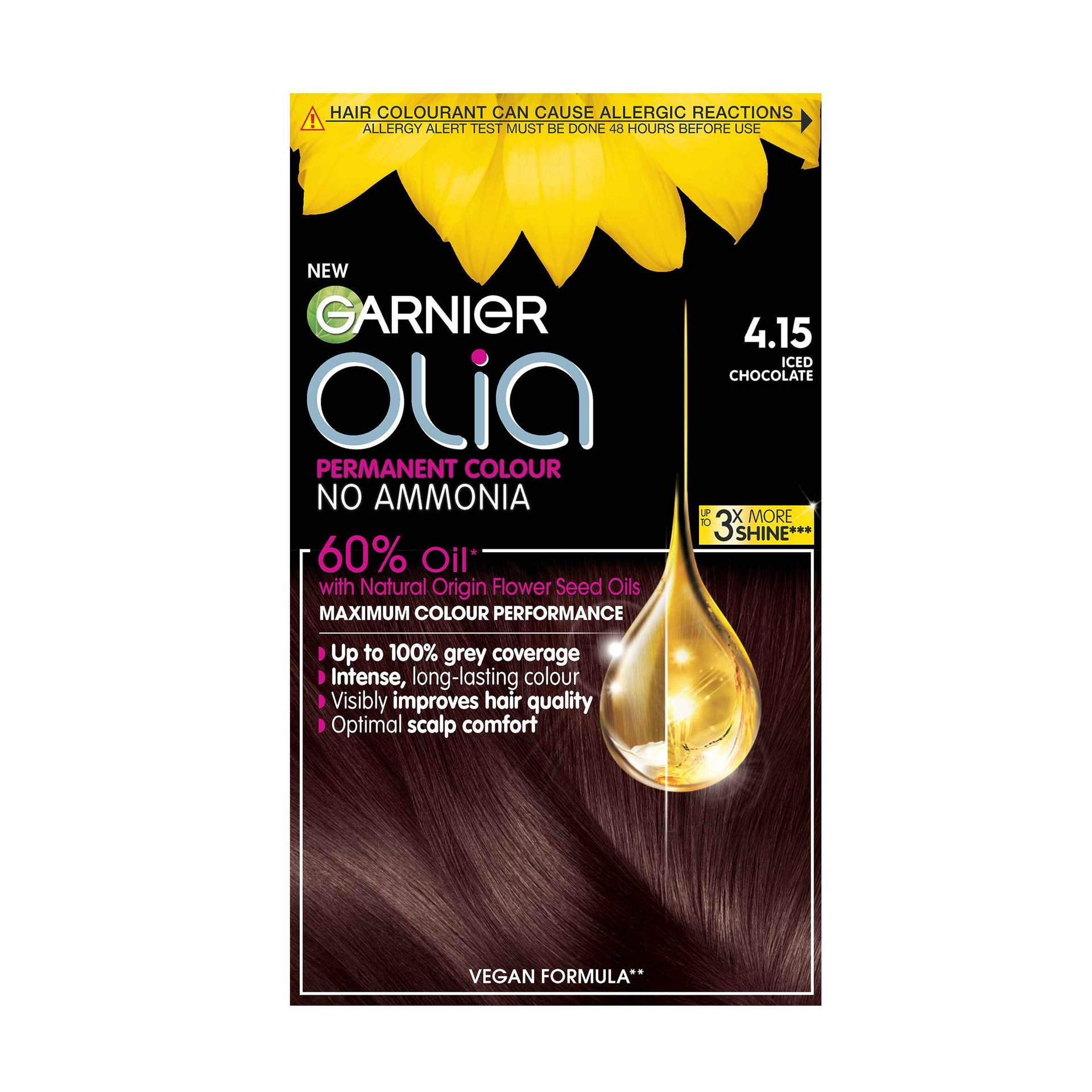 Garnier Olia 4.15 Iced Chocolate Brown Permanent Hair Dye