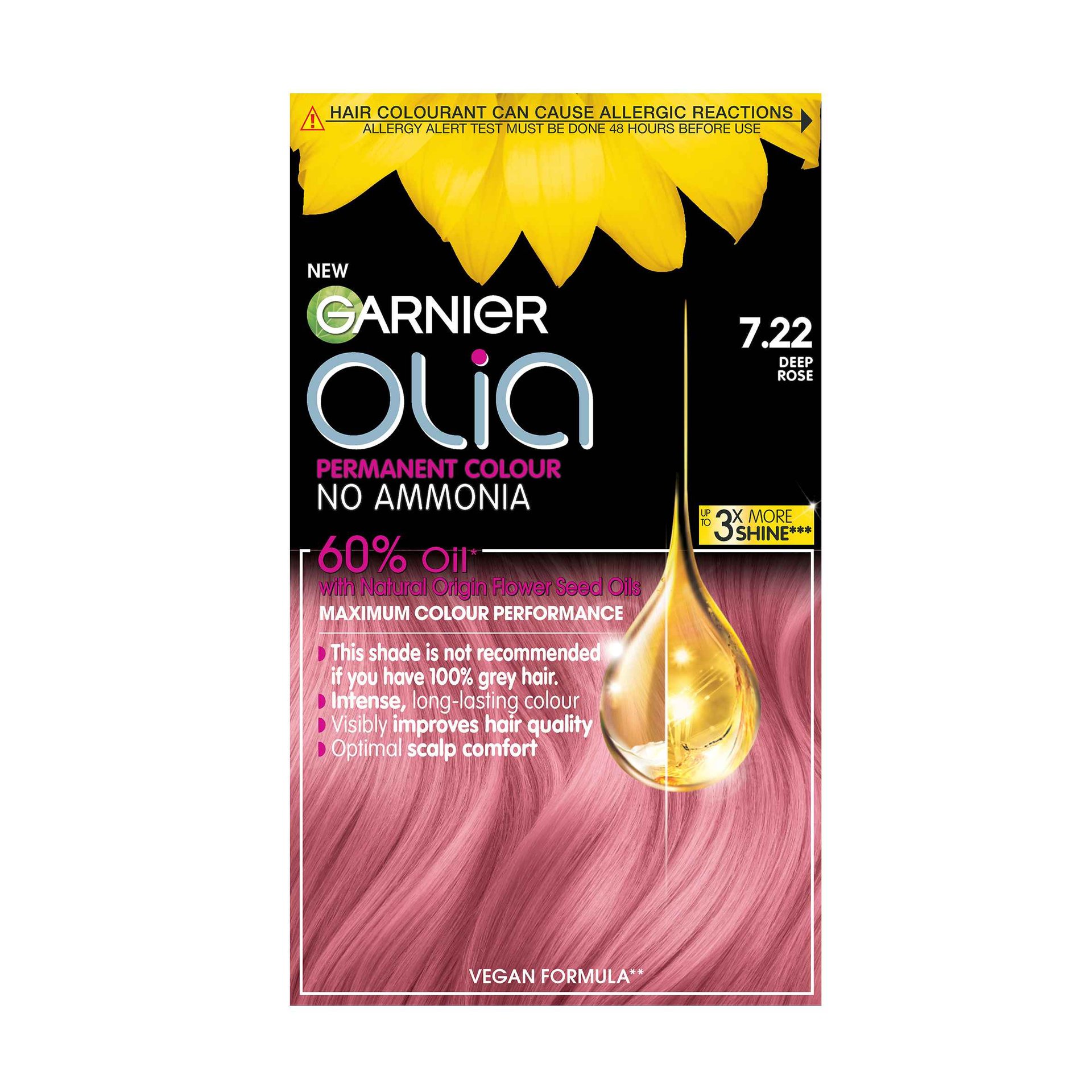 Garnier Olia Bold 7.22 Deep Rose Permanent Hair Dye