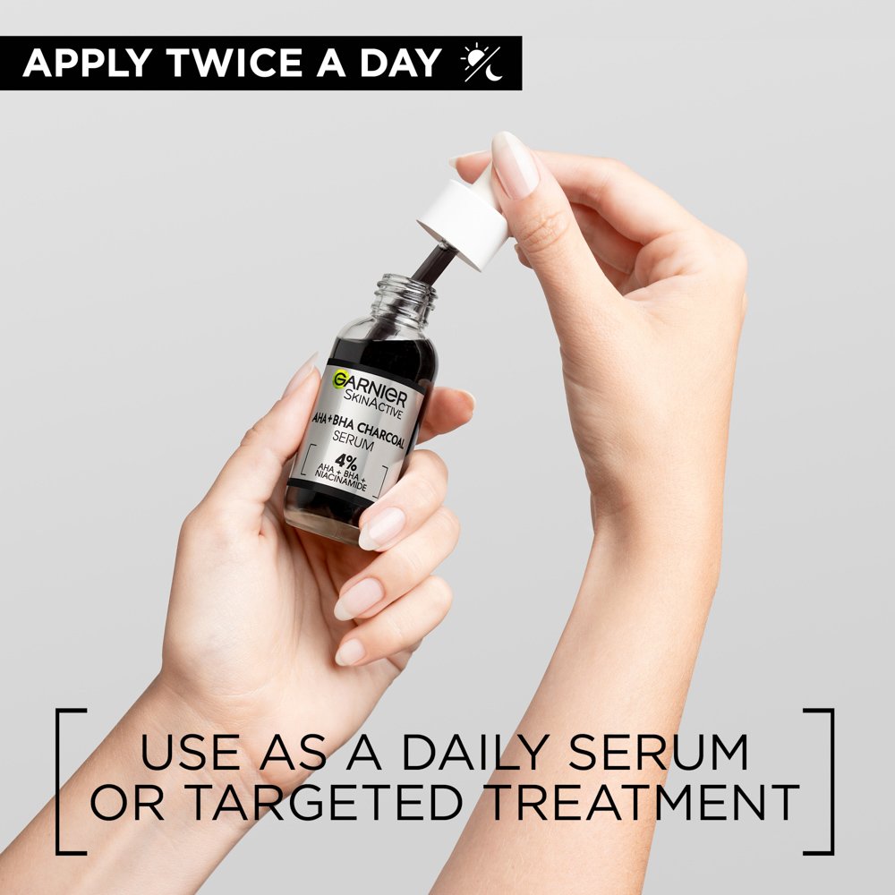 7 AHA plus BHA and Niacinamide Charcoal Serum