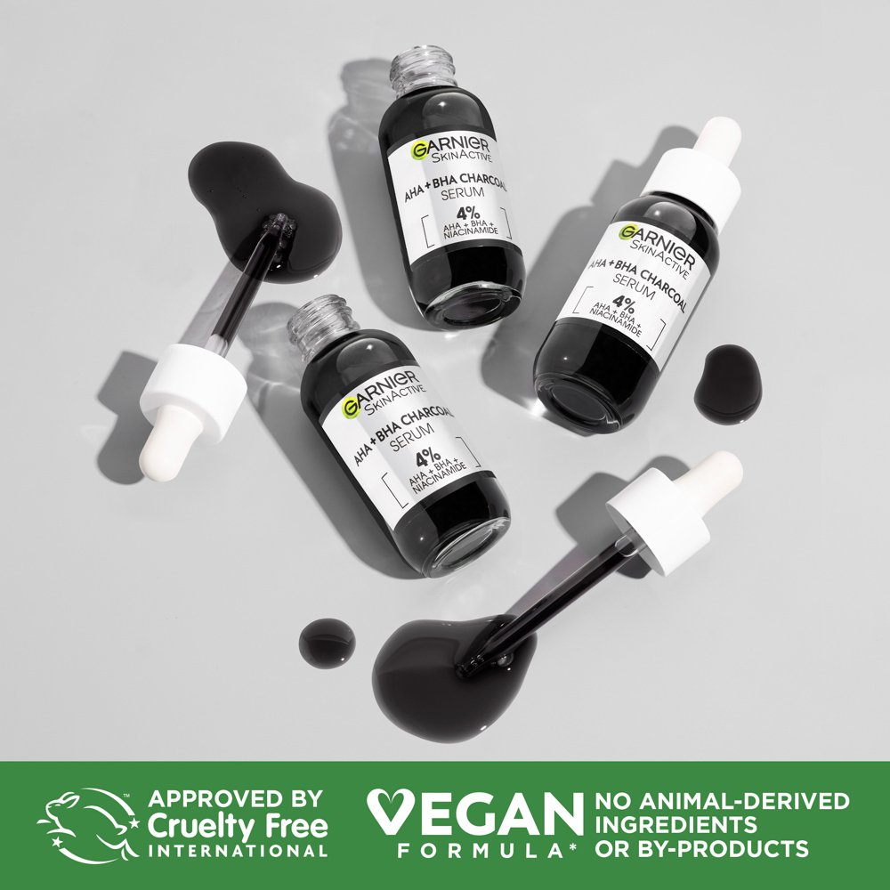 9 AHA plus BHA and Niacinamide Charcoal Serum
