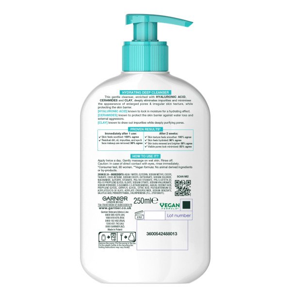 2 Gentle Hydrating Deep Face Cleanser recycling instructions