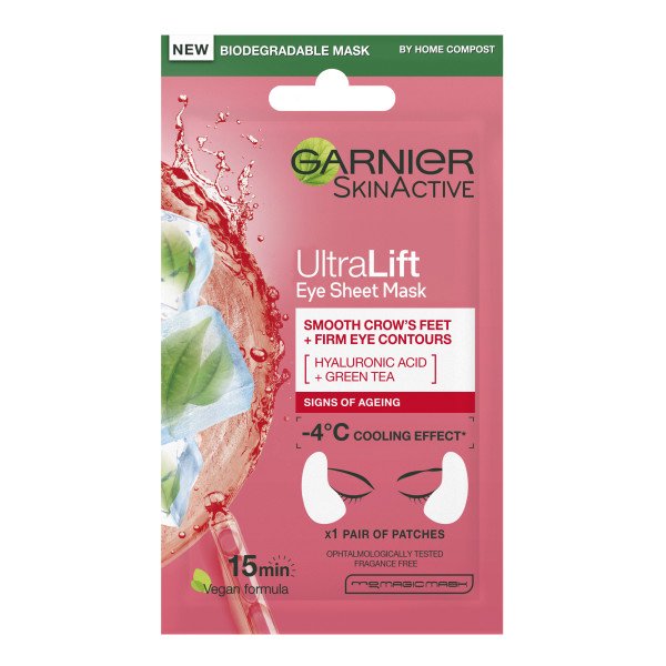 Garnier Ultralift Anti-Age Green Tea and Hyaluronic Acid Eye Tissue Sheet Mask