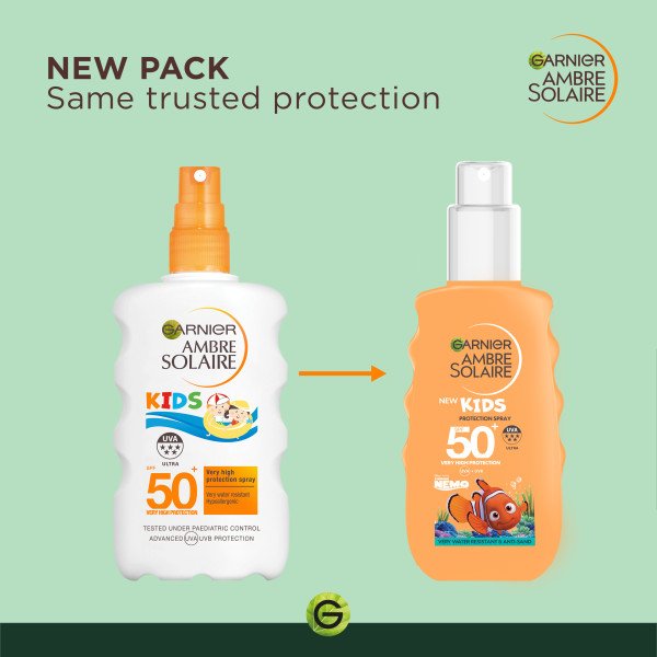 Kids Classic Spray SPF50 before and after