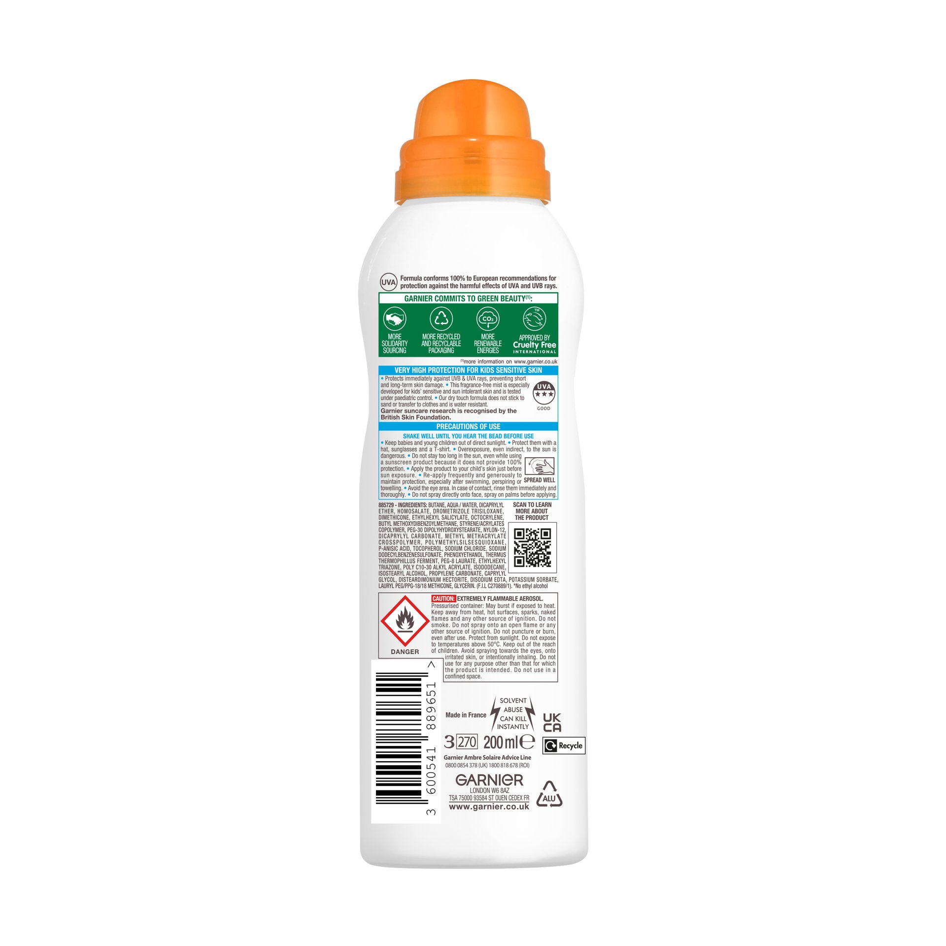 Kids Sensitive Anti Sand Sun Protection Spray SPF 50 bop